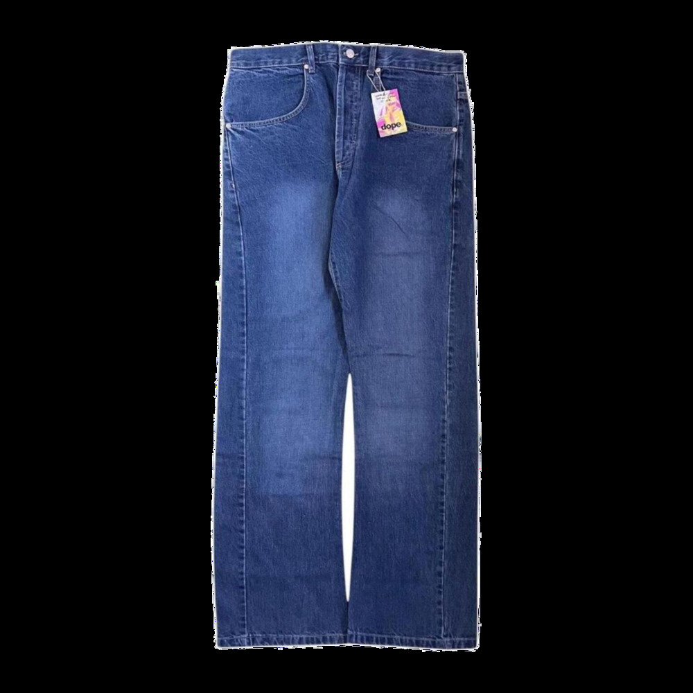 Dope Silvester Blast Wash Men's Y2K New with Tag Straight Leg Denim Jean W34 L32